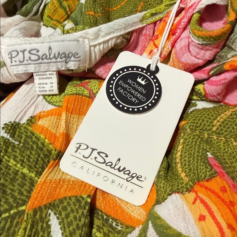 P.J Salvage NWT Copacabana Floral Midi Lounge Dress Size Small - Picture 9 of 12